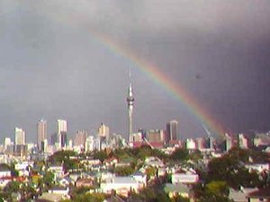 A rainbow in Auckland